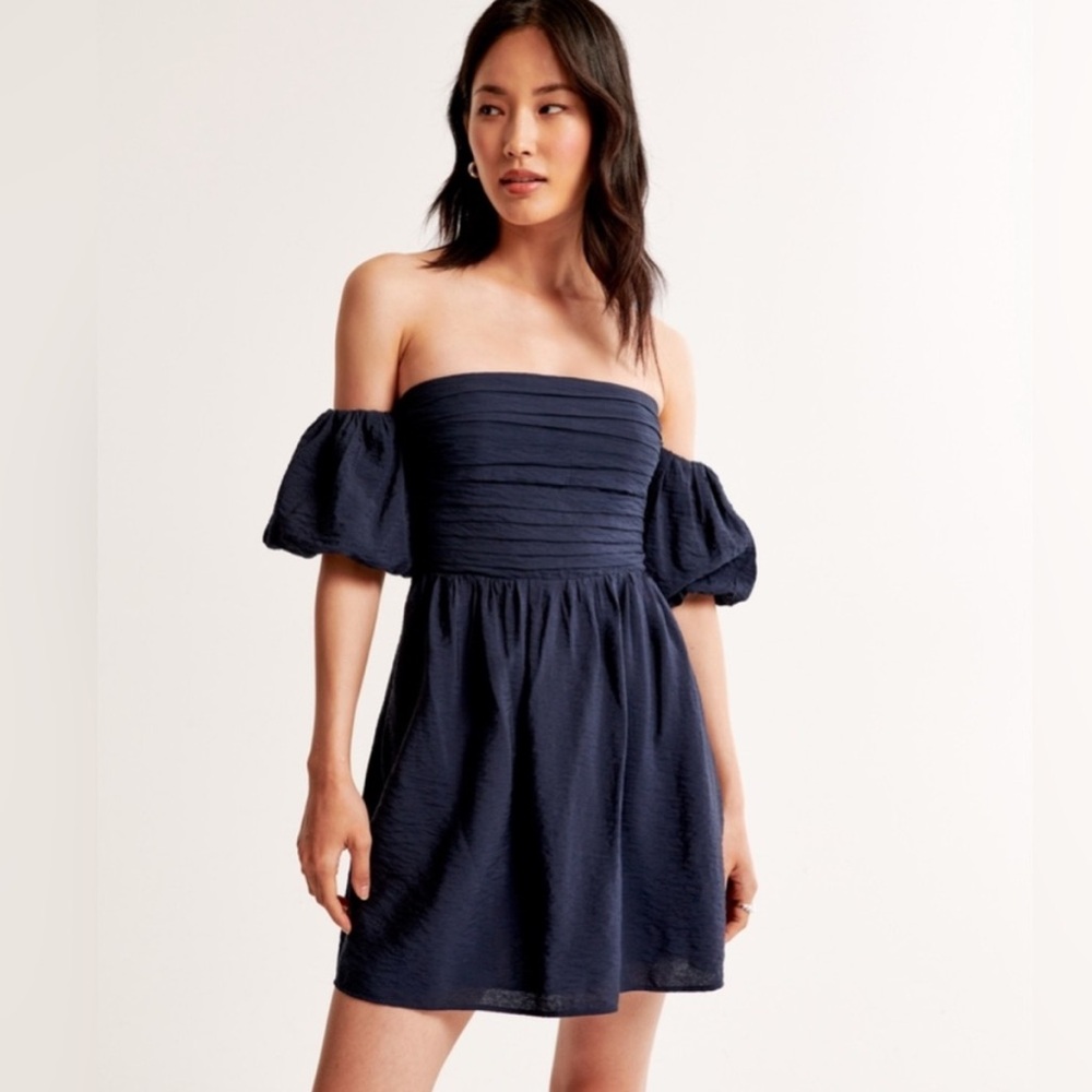Abercrombie & Fitch Strapless Navy Dress